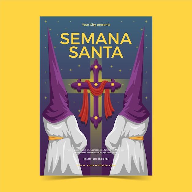 Holy week poster template design