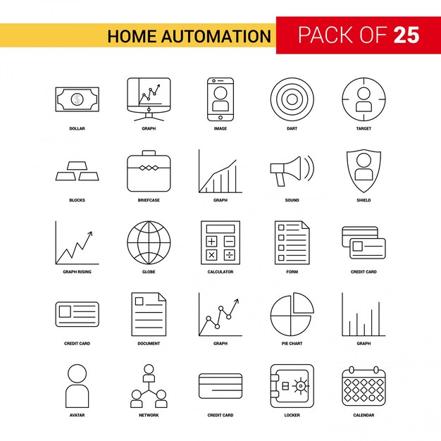 Home Automation Black Line Icon