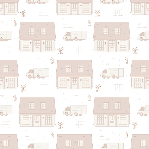 Home Delivery Banner Pattern Seamless.