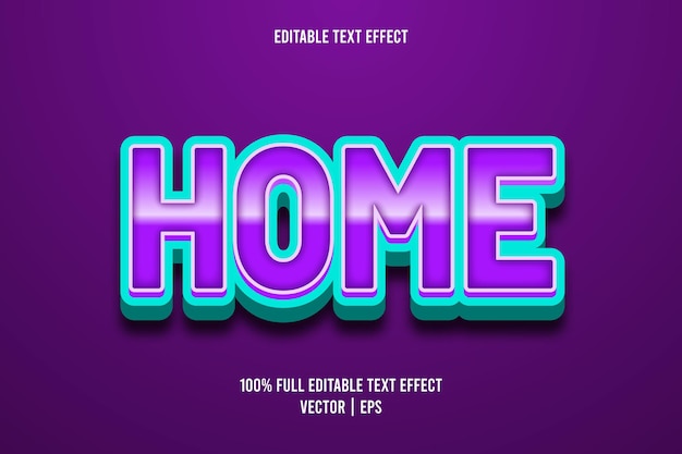 Home editable text effect