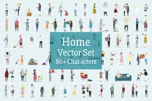 Free vector home and family vector