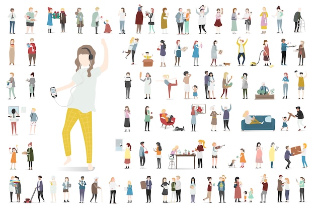 Free vector home and family vector