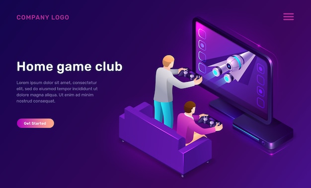 Home game club landing page