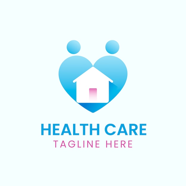 Free vector home health care logo design template