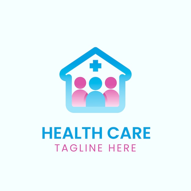 Free vector home health care logo design template