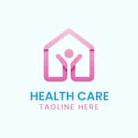 Free vector home health care logo design template