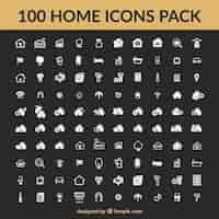 Free vector home icons collection