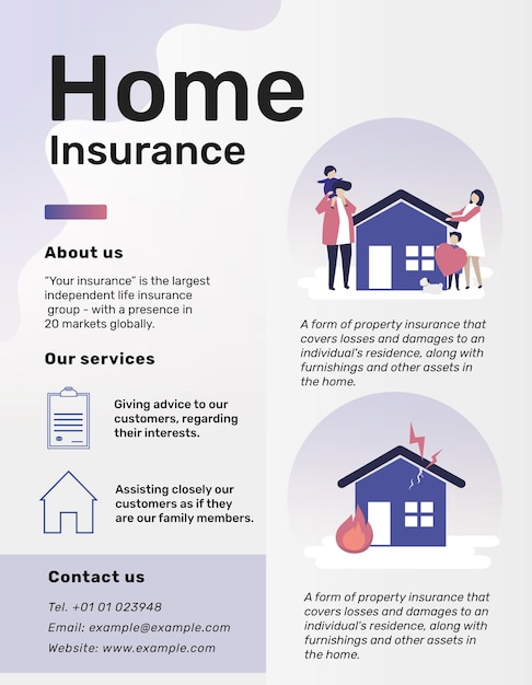 Home insurance template for flyer