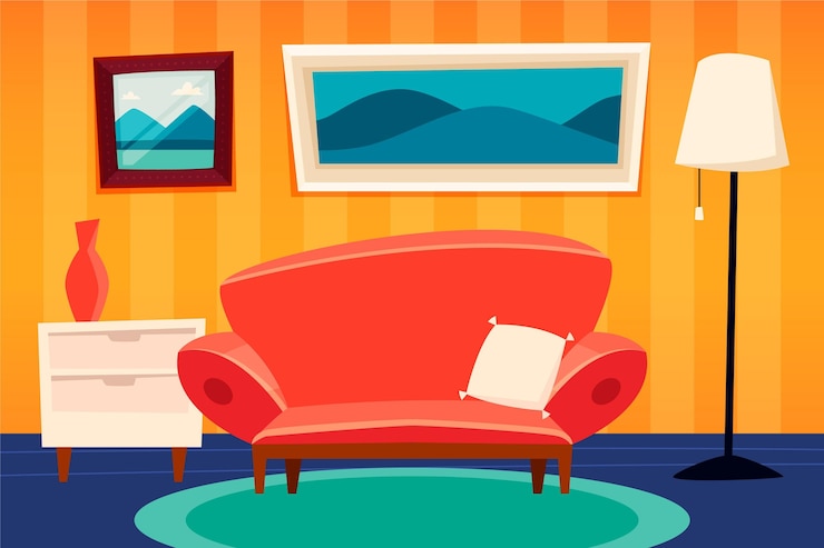 Free Vector home interior background design