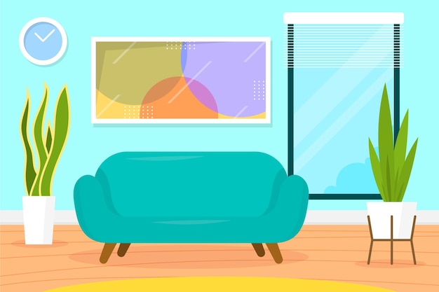 Домашний интерьер - фон для видеоконференцсвязи