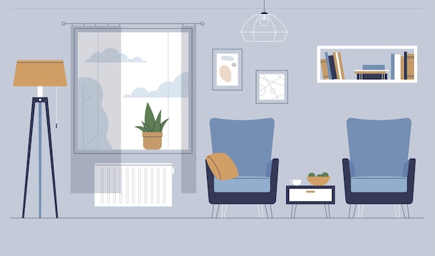 Бесплатное векторное изображение Стиль фона домашнего интерьера