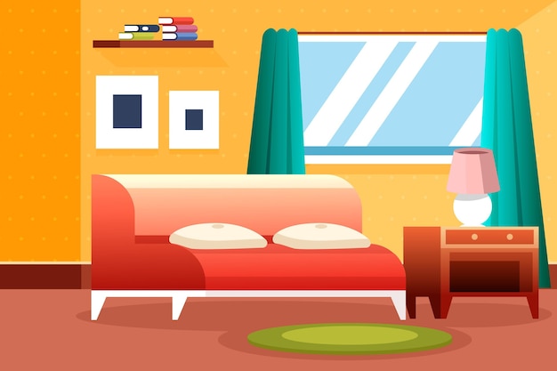 Free vector home interior background for video conferencing