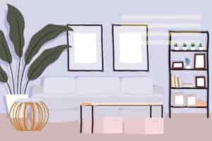 Free vector home interior background