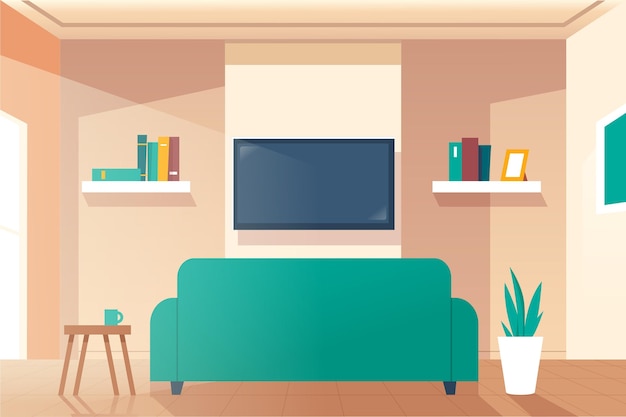 Free vector home interior background