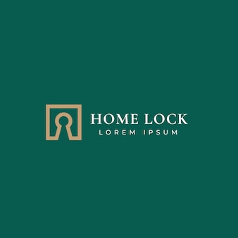 Home lock real estate abstract  sign, symbol or logo template.