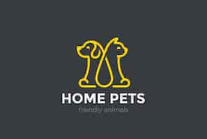 Free vector home pets logo icon.