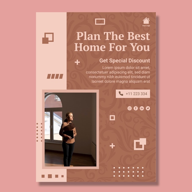 home planning poster template