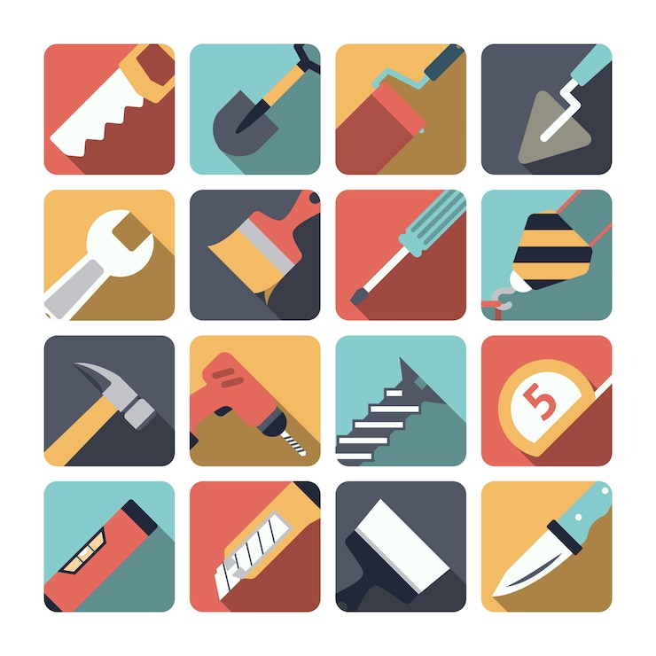 Free Vector home repair tools elements