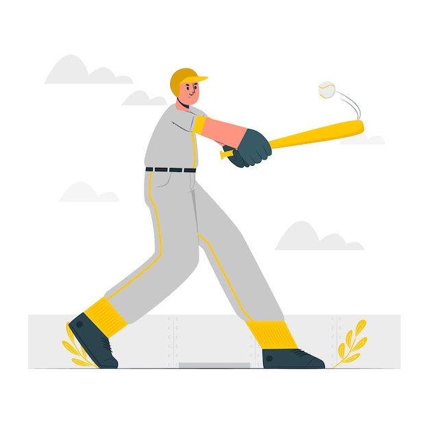 Free vector home run concept illustration