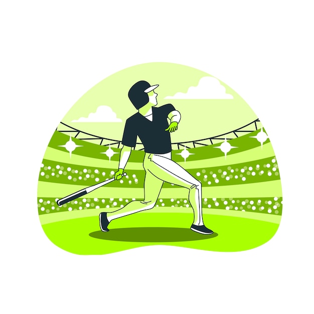 Free vector home run concept illustration