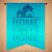 Vettore gratuito messaggio home sweet home