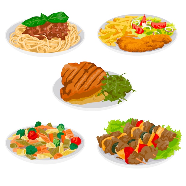 Free vector homemade food