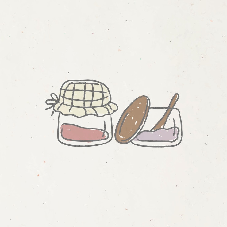 Free Vector homemade jam in a jars vector