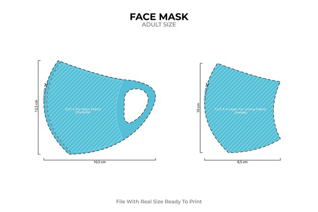 Homemade sewing face mask for adults