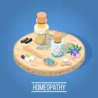 Free vector homeopathy isometric composition