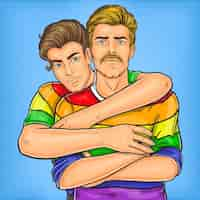 Free vector homosexual couple oppressed prejudices