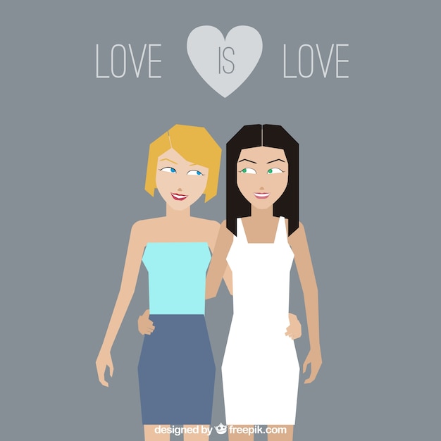 Free vector homosexual couple