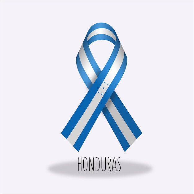 Free vector honduras flag ribbon design