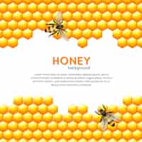 Free vector honey bee background