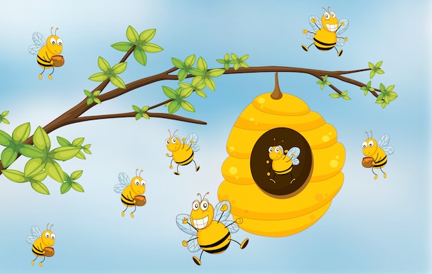 Free vector honey bee