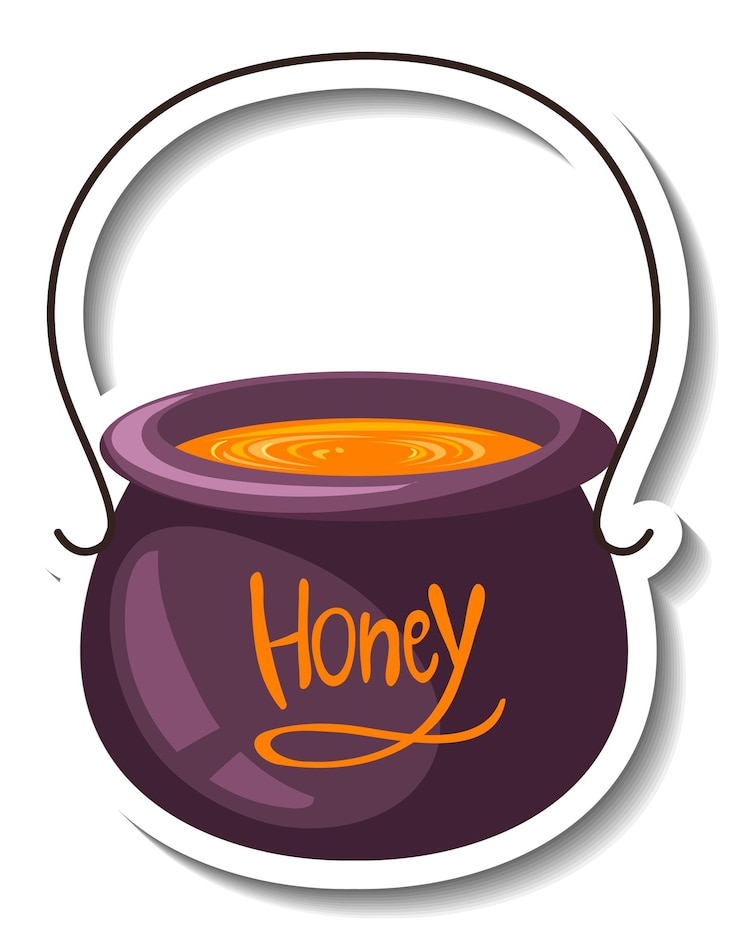 Free Vector honey bucket cartoon sticker