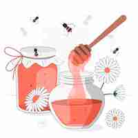 Free vector honey concept illustration