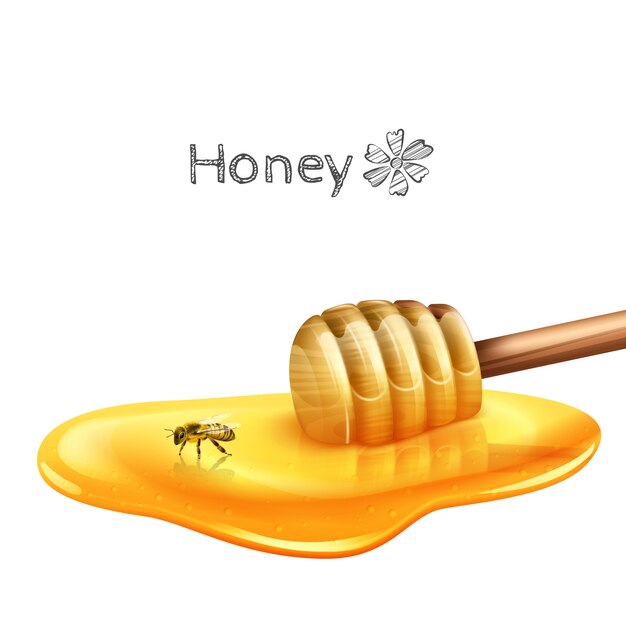 Honey Puddle With Stick