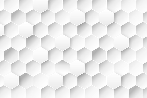 Honeycomb background in 3d paper style