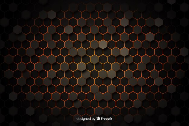 Honeycomb background with vignette