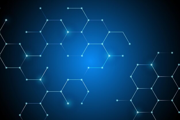 Honeycomb network connection digital background