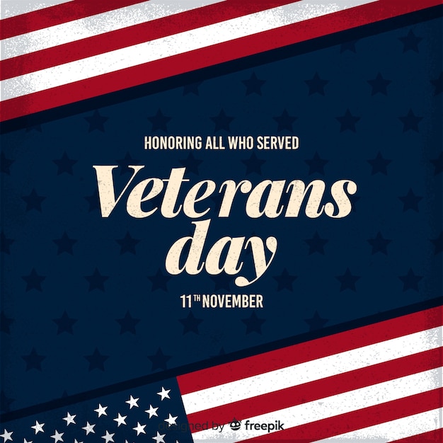 Free vector honour for all who served veterans day