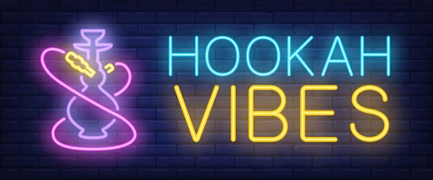 Hookah vibes neon sign