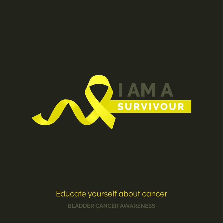 Free Vector hope rises bladder cancer awareness design template