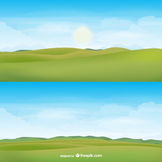 Free vector horizon landscape vector