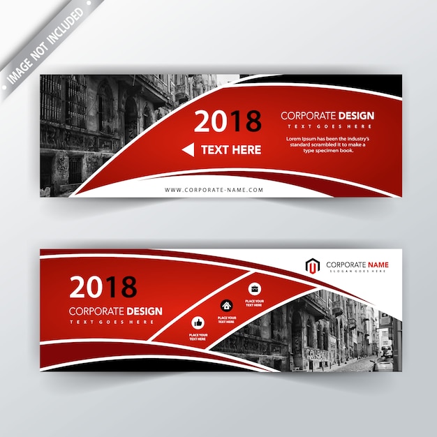Free vector horizontal back and front banners