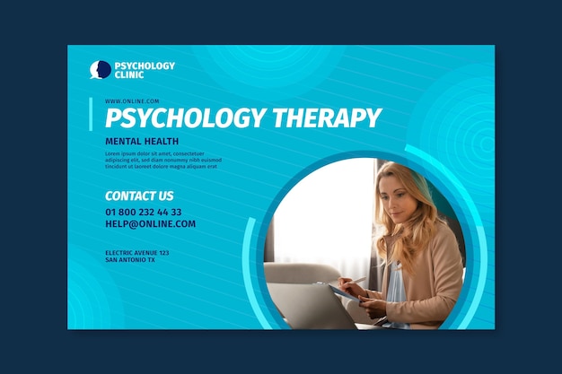 Horizontal banner for psychology therapy