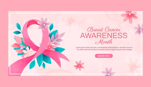 horizontal banner template for breast cancer awareness month