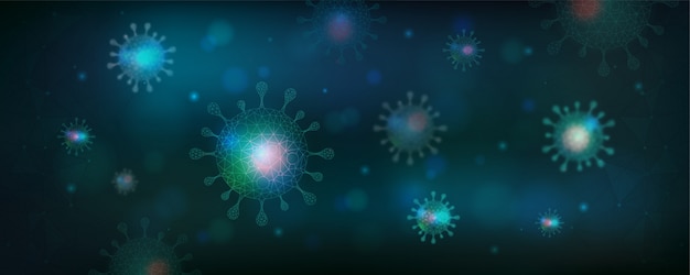 Horizontal Coronavirus background.