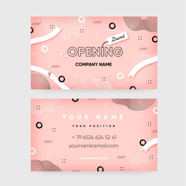 Horizontal double-sided business card