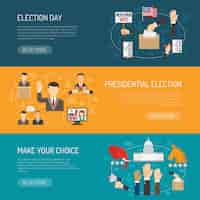 Free vector horizontal election banner